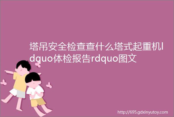 塔吊安全检查查什么塔式起重机ldquo体检报告rdquo图文结合一目了然