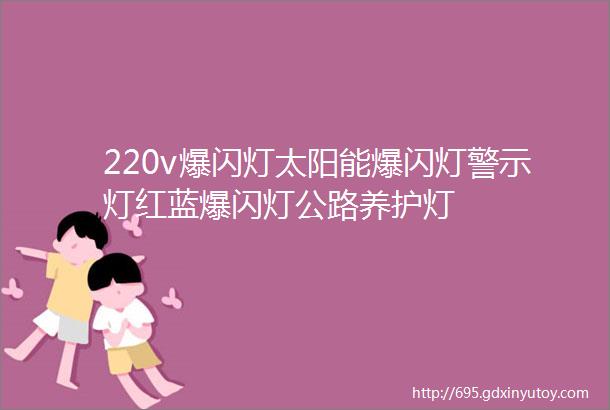 220v爆闪灯太阳能爆闪灯警示灯红蓝爆闪灯公路养护灯