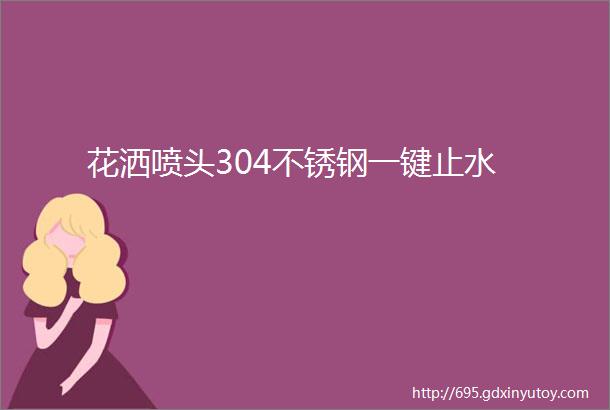 花洒喷头304不锈钢一键止水