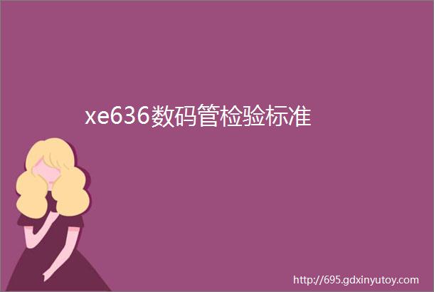 xe636数码管检验标准