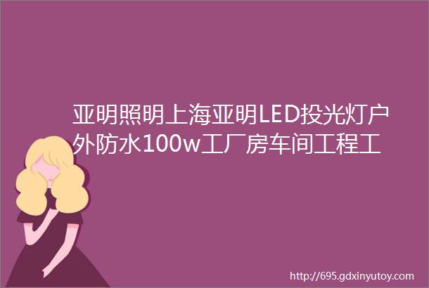 亚明照明上海亚明LED投光灯户外防水100w工厂房车间工程工