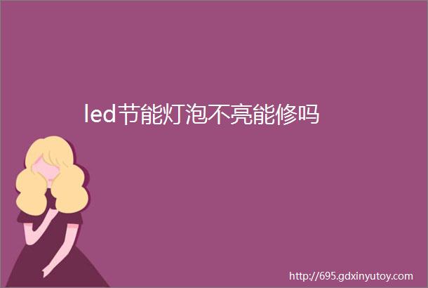 led节能灯泡不亮能修吗