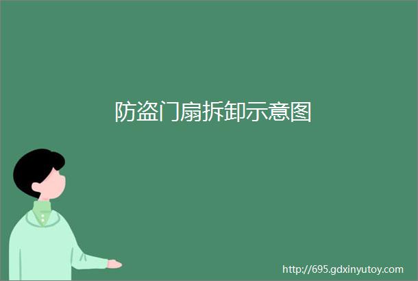 防盗门扇拆卸示意图