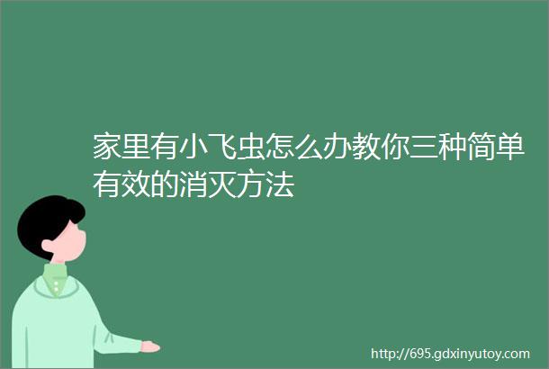 家里有小飞虫怎么办教你三种简单有效的消灭方法