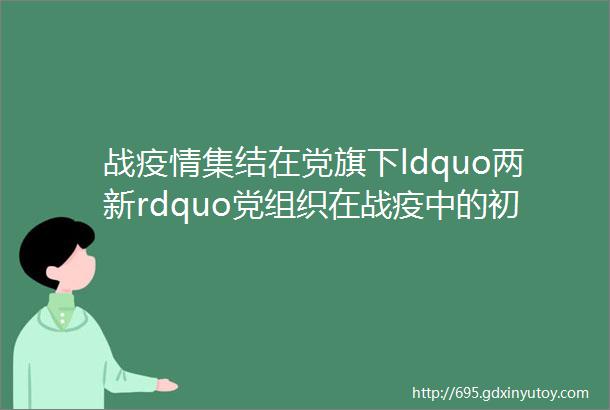 战疫情集结在党旗下ldquo两新rdquo党组织在战疫中的初心答卷一