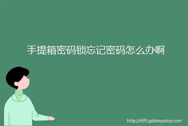 手提箱密码锁忘记密码怎么办啊