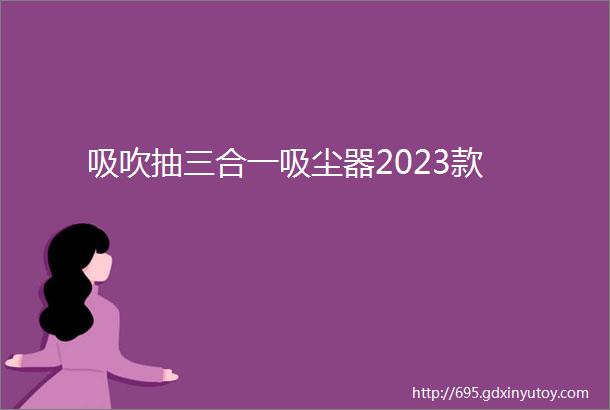 吸吹抽三合一吸尘器2023款