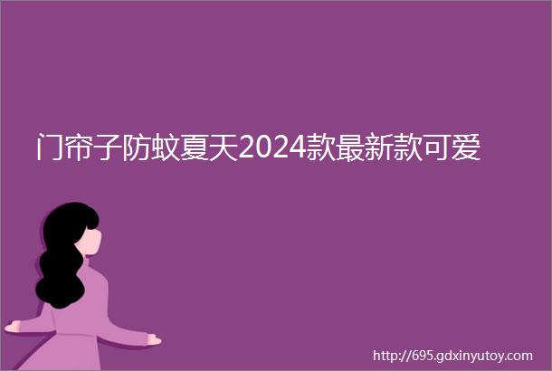 门帘子防蚊夏天2024款最新款可爱