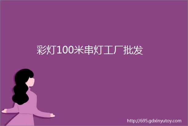 彩灯100米串灯工厂批发