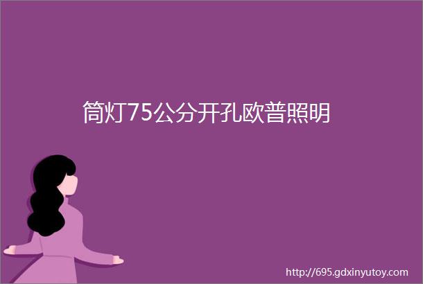 筒灯75公分开孔欧普照明