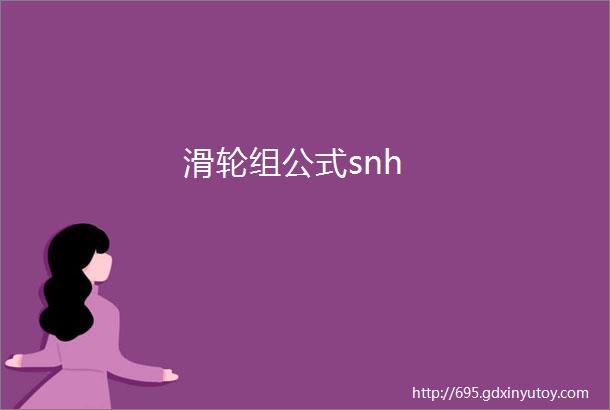 滑轮组公式snh