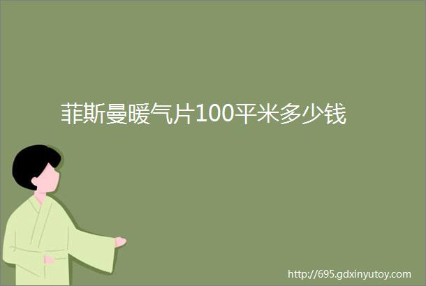 菲斯曼暖气片100平米多少钱