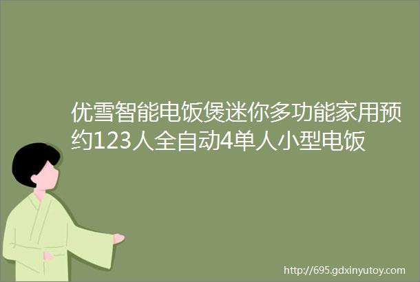 优雪智能电饭煲迷你多功能家用预约123人全自动4单人小型电饭锅