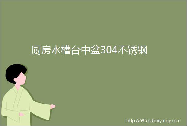 厨房水槽台中盆304不锈钢