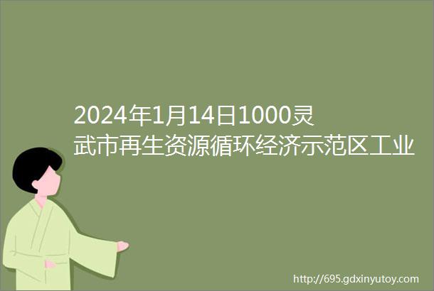 2024年1月14日1000灵武市再生资源循环经济示范区工业用途国有出让建设用地使用权及地上建筑物构筑物及林木公开拍卖