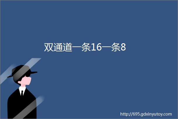 双通道一条16一条8