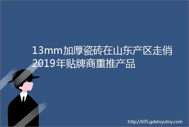 13mm加厚瓷砖在山东产区走俏2019年贴牌商重推产品