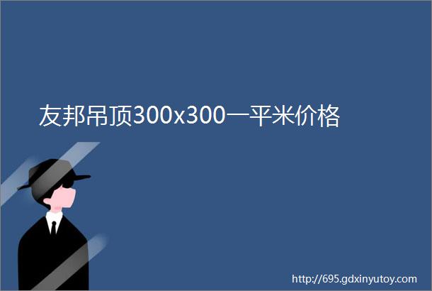 友邦吊顶300x300一平米价格