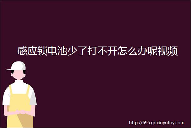 感应锁电池少了打不开怎么办呢视频