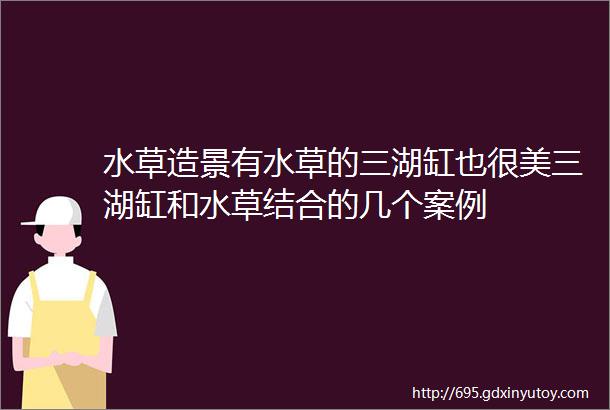 水草造景有水草的三湖缸也很美三湖缸和水草结合的几个案例