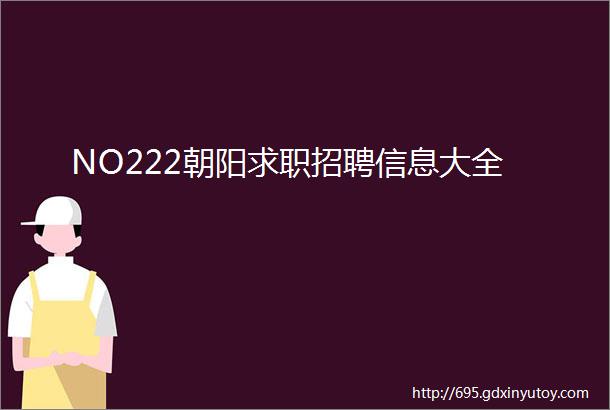 NO222朝阳求职招聘信息大全