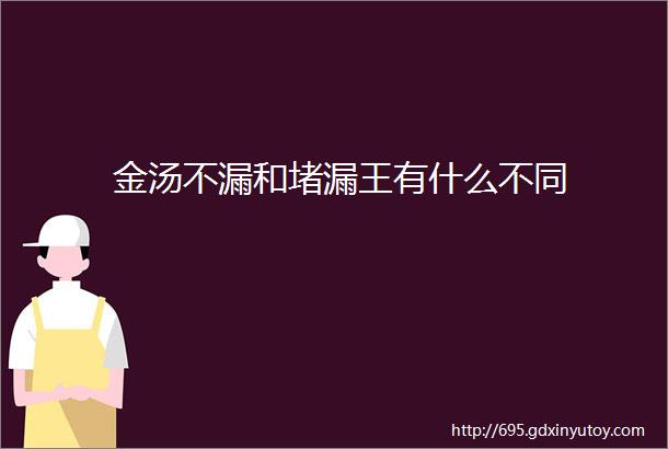 金汤不漏和堵漏王有什么不同