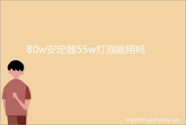 80w安定器55w灯泡能用吗