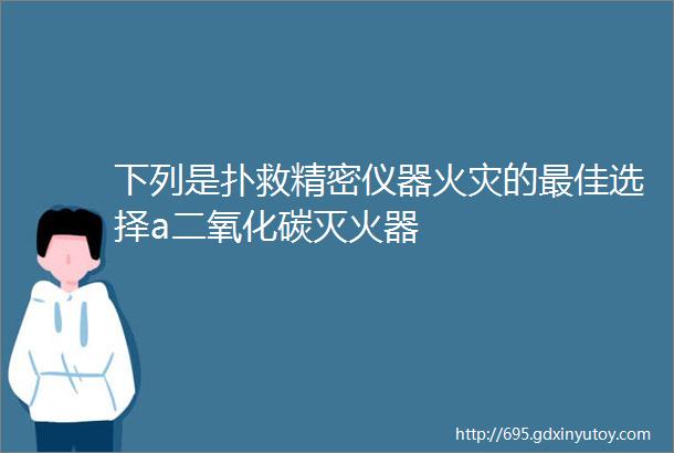 下列是扑救精密仪器火灾的最佳选择a二氧化碳灭火器