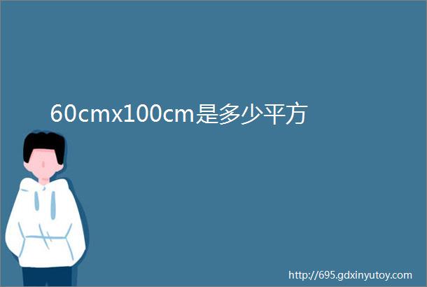 60cmx100cm是多少平方