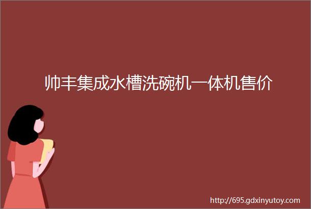 帅丰集成水槽洗碗机一体机售价