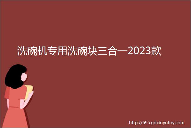 洗碗机专用洗碗块三合一2023款