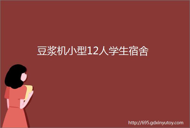 豆浆机小型12人学生宿舍