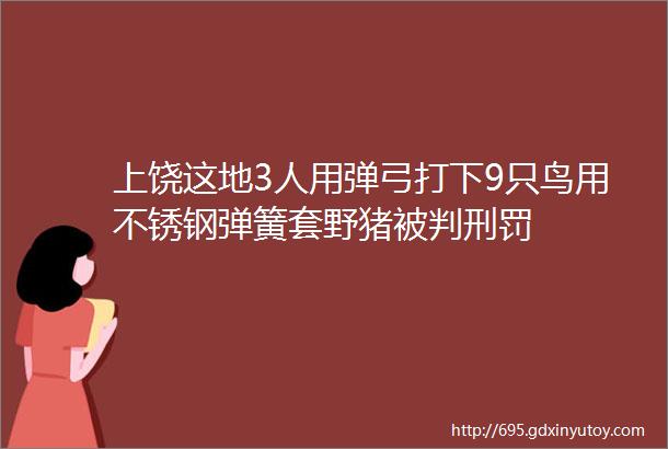 上饶这地3人用弹弓打下9只鸟用不锈钢弹簧套野猪被判刑罚