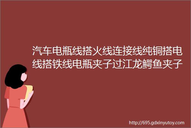 汽车电瓶线搭火线连接线纯铜搭电线搭铁线电瓶夹子过江龙鳄鱼夹子