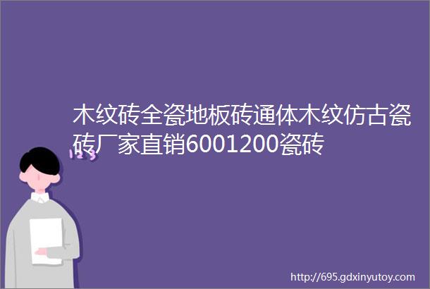 木纹砖全瓷地板砖通体木纹仿古瓷砖厂家直销6001200瓷砖