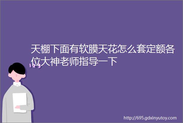 天棚下面有软膜天花怎么套定额各位大神老师指导一下