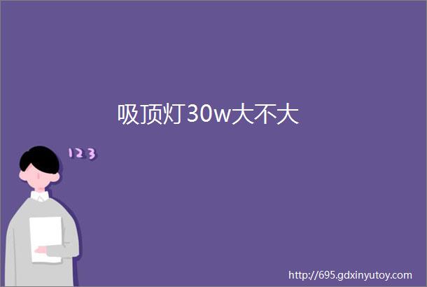 吸顶灯30w大不大