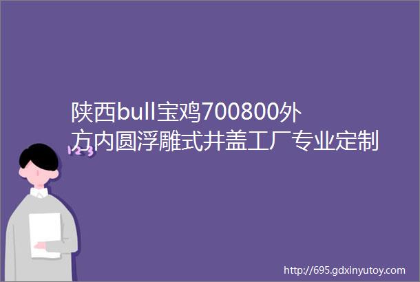 陕西bull宝鸡700800外方内圆浮雕式井盖工厂专业定制