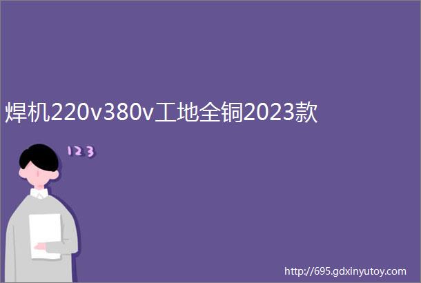 焊机220v380v工地全铜2023款