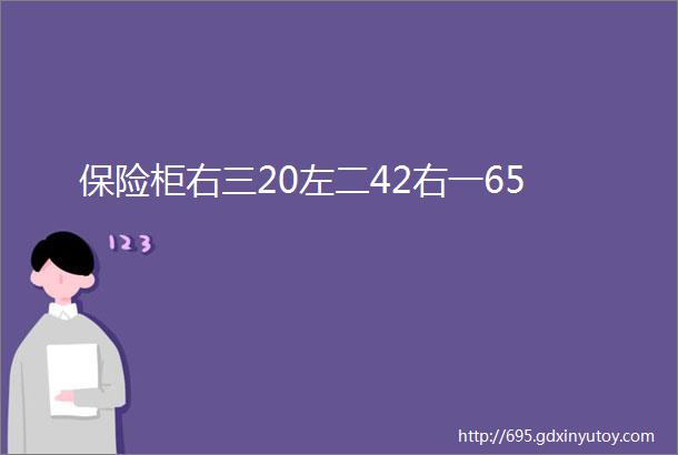 保险柜右三20左二42右一65