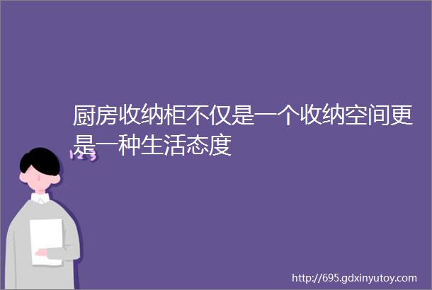 厨房收纳柜不仅是一个收纳空间更是一种生活态度