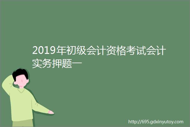 2019年初级会计资格考试会计实务押题一