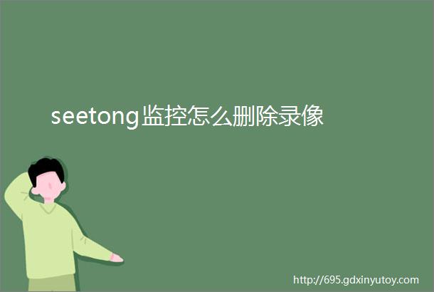 seetong监控怎么删除录像