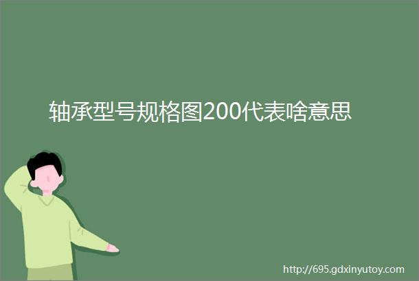 轴承型号规格图200代表啥意思