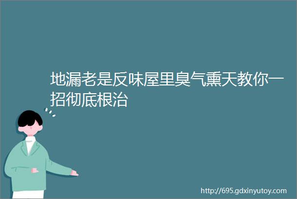 地漏老是反味屋里臭气熏天教你一招彻底根治